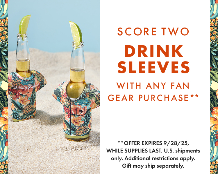 Two drink sleeves with any fan gear purchase. See details.