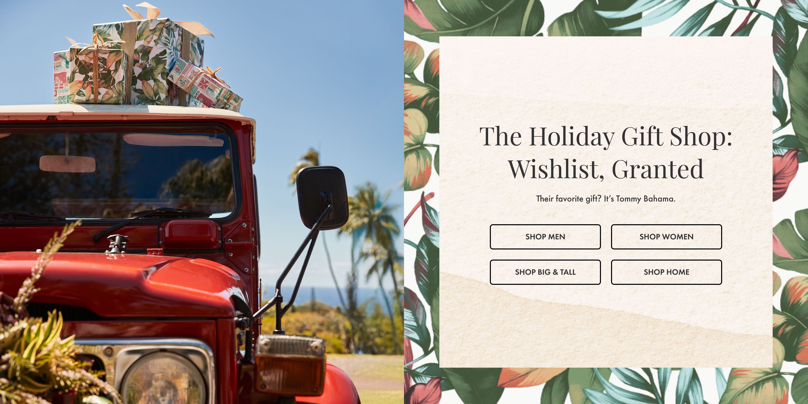 The Tommy Bahama Holiday Gift Shop