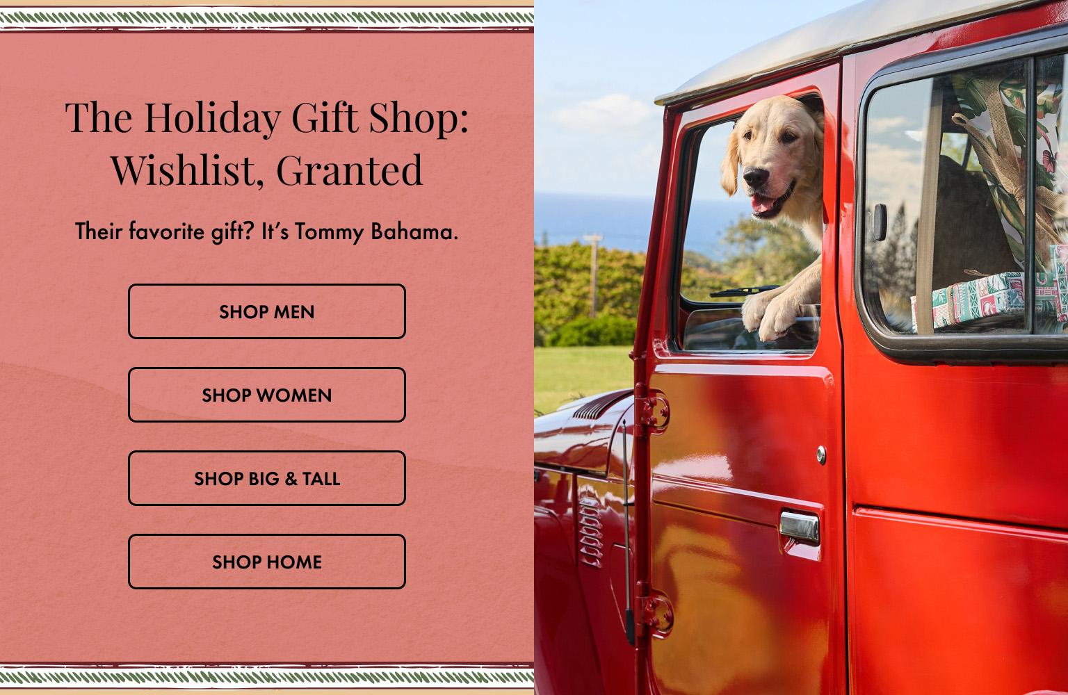 The Tommy Bahama Holiday Gift Shop