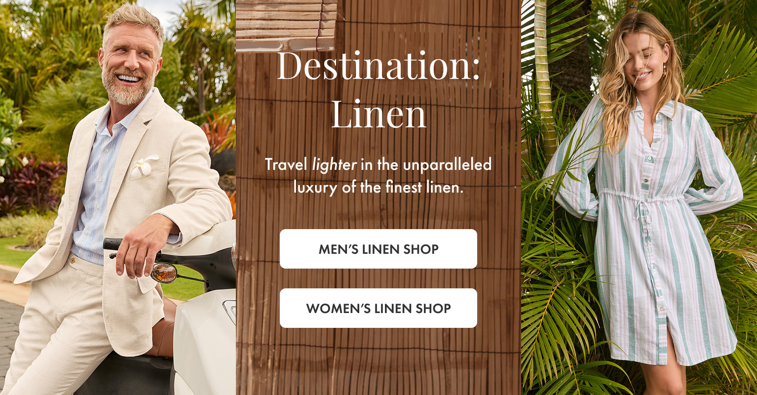Shop Linen for Her and Shop Linen for Him