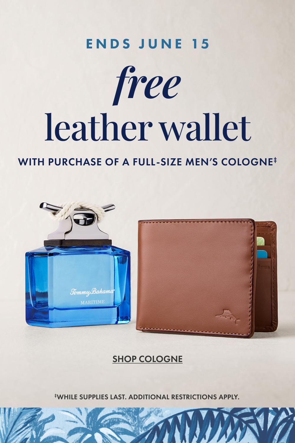 FREE LEATHER WALLET with purchase of a full-size men's fragrance