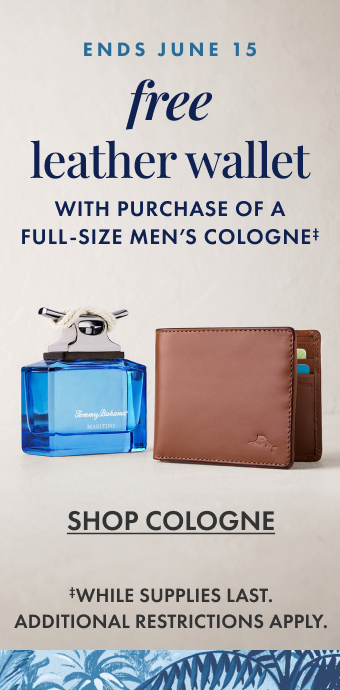 FREE LEATHER WALLET with purchase of a full-size men's fragrance