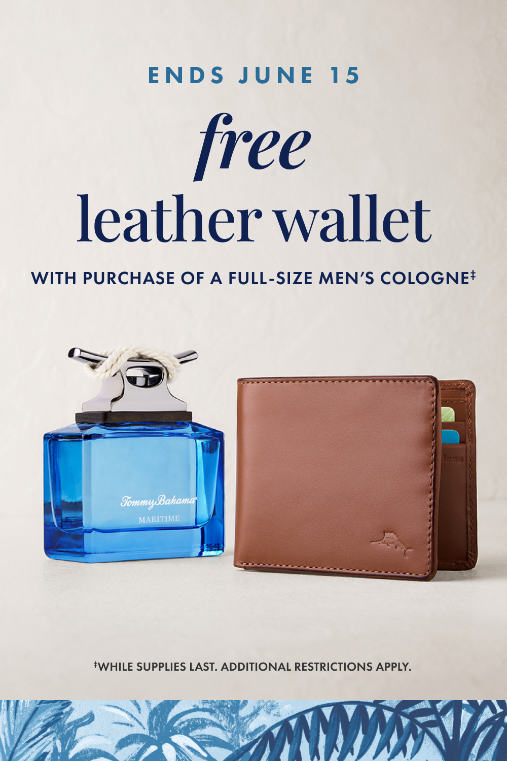 FREE LEATHER WALLET with purchase of a full-size men's fragrance