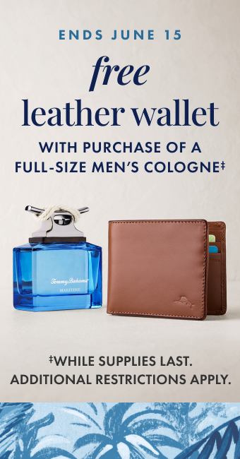 FREE LEATHER WALLET with purchase of a full-size men's fragrance