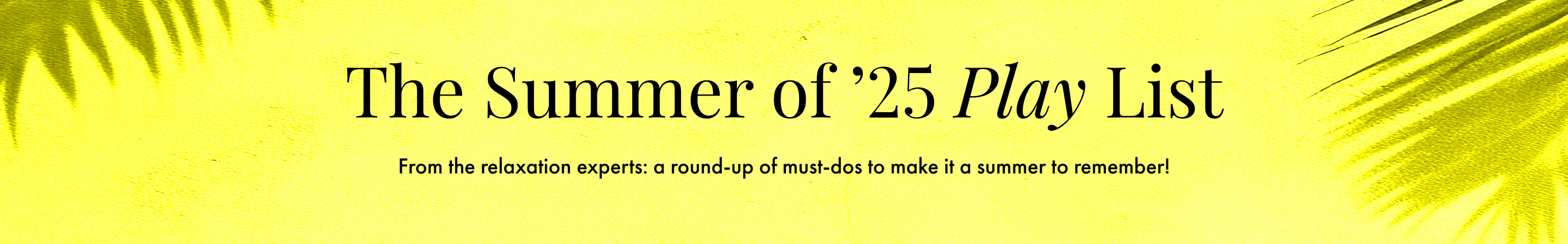 The Summer of '25 Play List