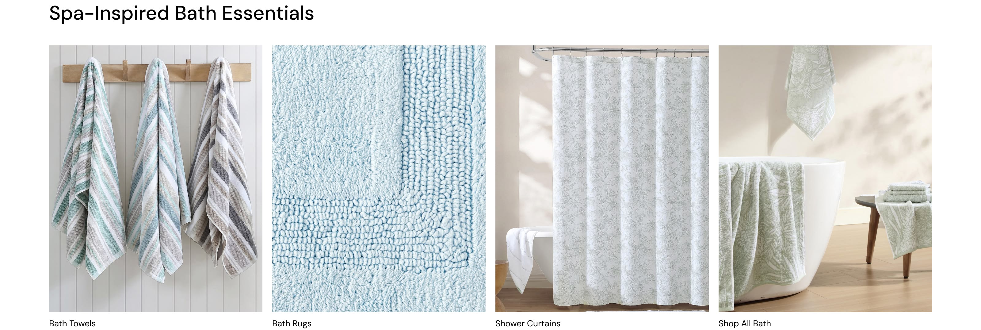 Spa-Inspired Bath Essentials |  Bath Towels, Bath Rugs, Shower Curtains & Shop All Bath