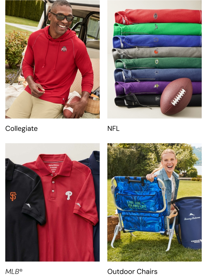 Collegiate, NFL, and MLB® fan gear
