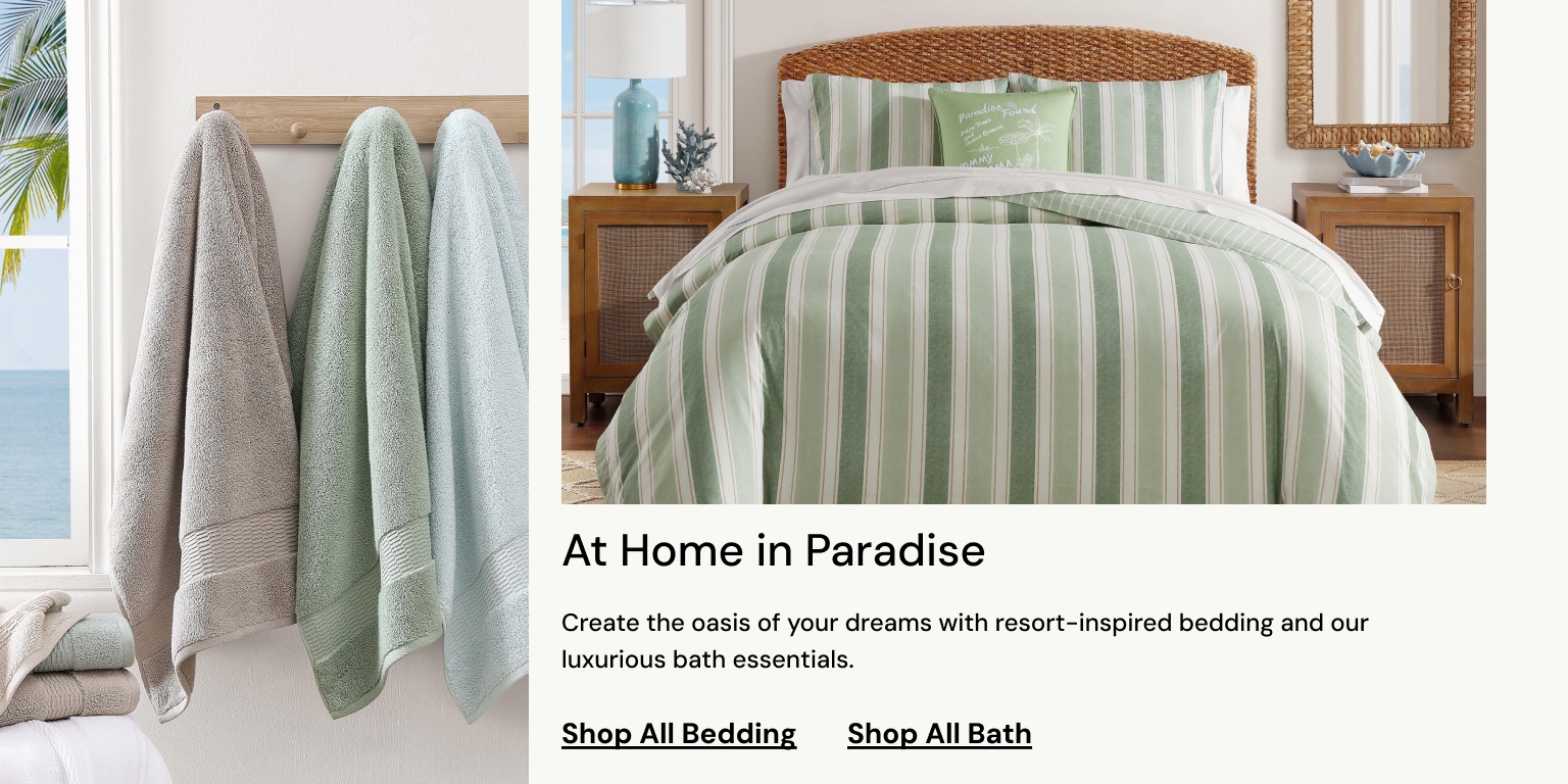 At Home In Paradise | Shop All Bedding and Shop All Bath