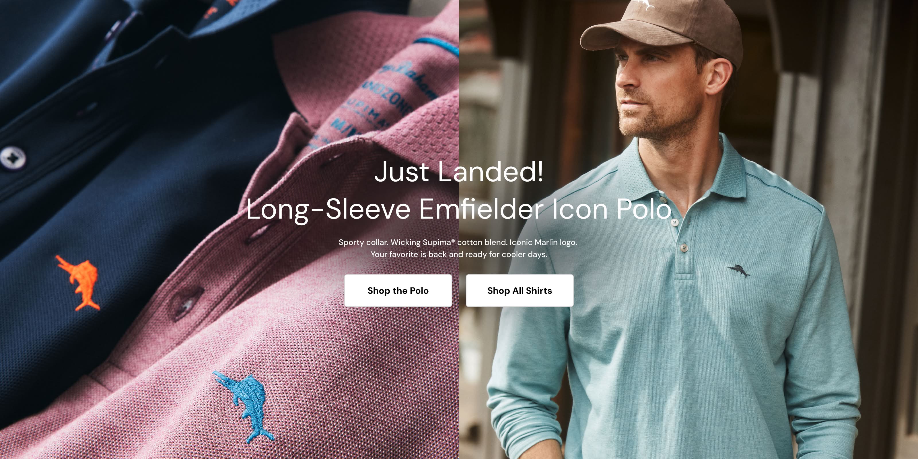 Just Landed! Long-Sleeve Emfielder Icon Polo