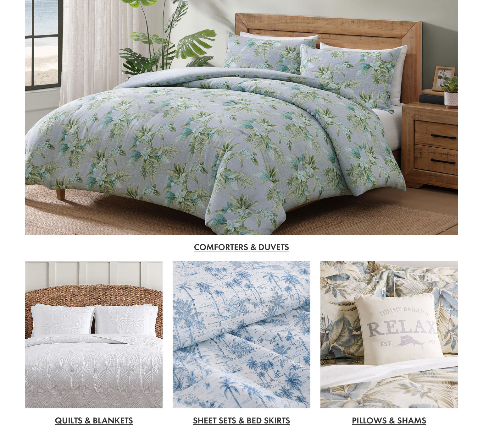 Tropical Bedding | Shop Quilts, Sheet Sets, Comforters & Pillows