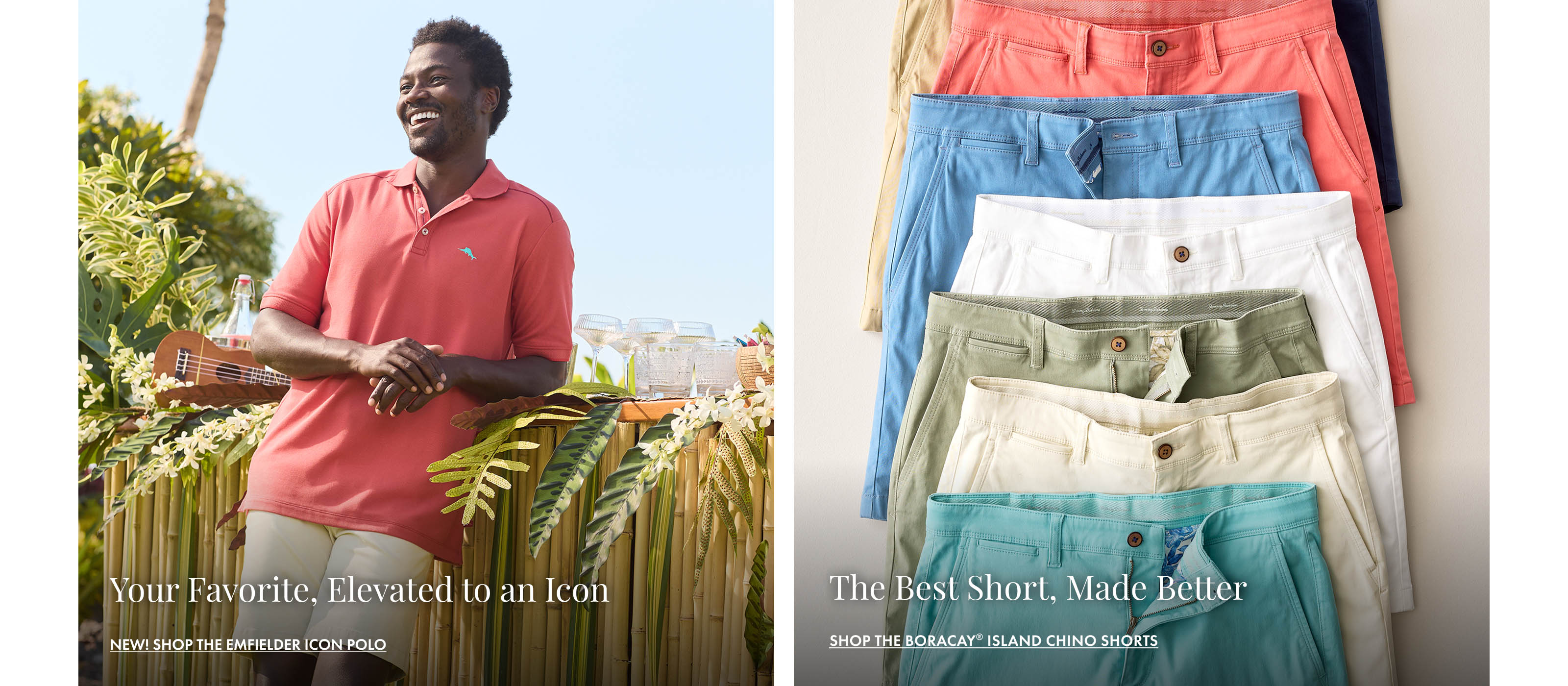 Shop Men's Polos and Boracay Island Chino Shorts