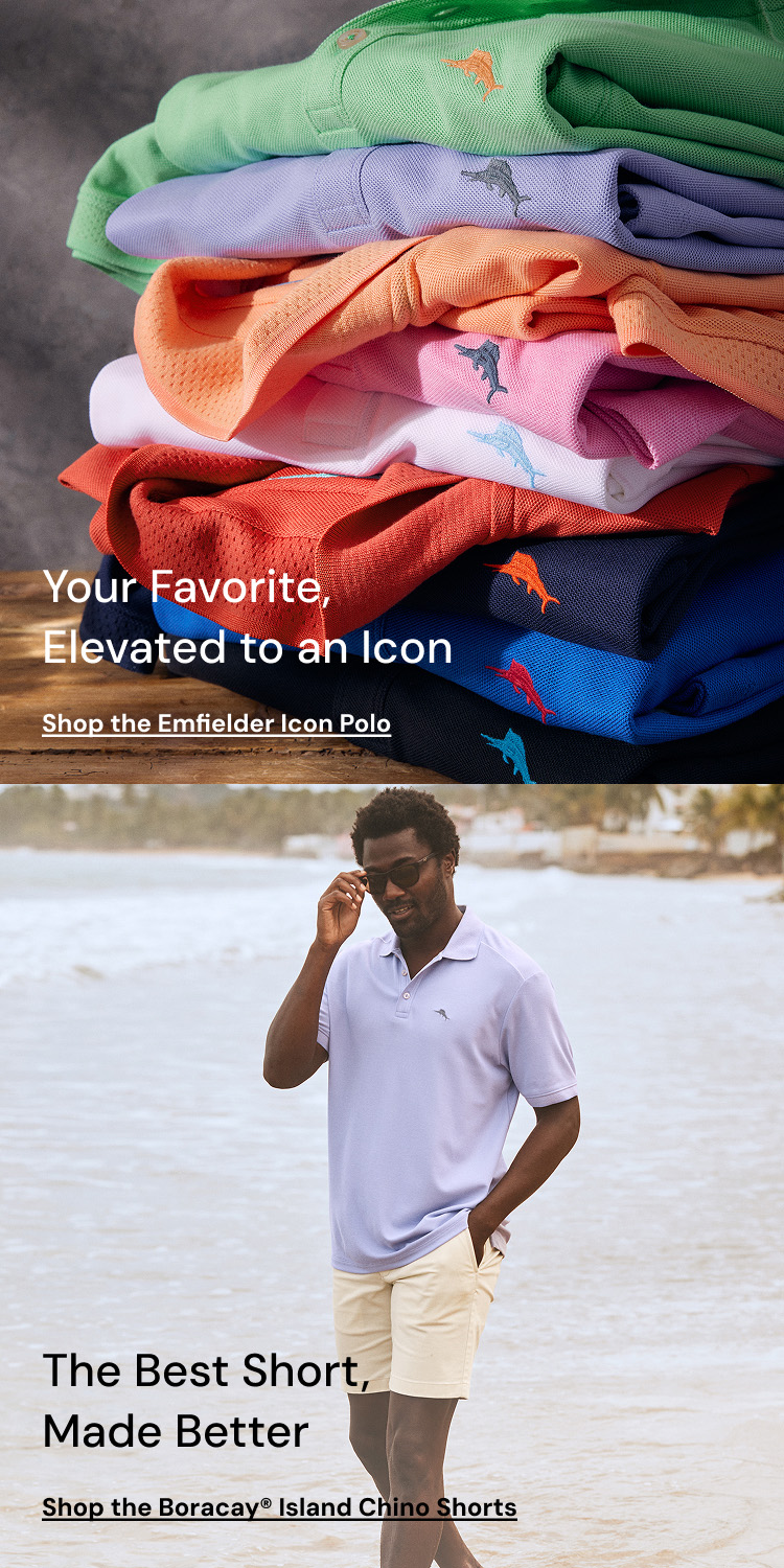 Shop Men's Emfielder Icon Polo and Boracay Island Chino Shorts