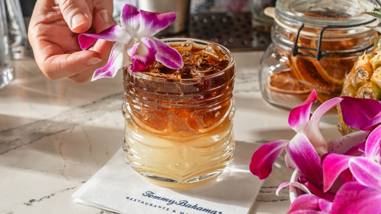 Cocktails on a table