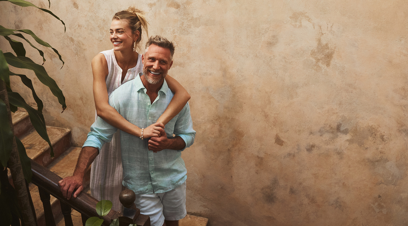 Image of couple wearing Tommy Bahama standing together