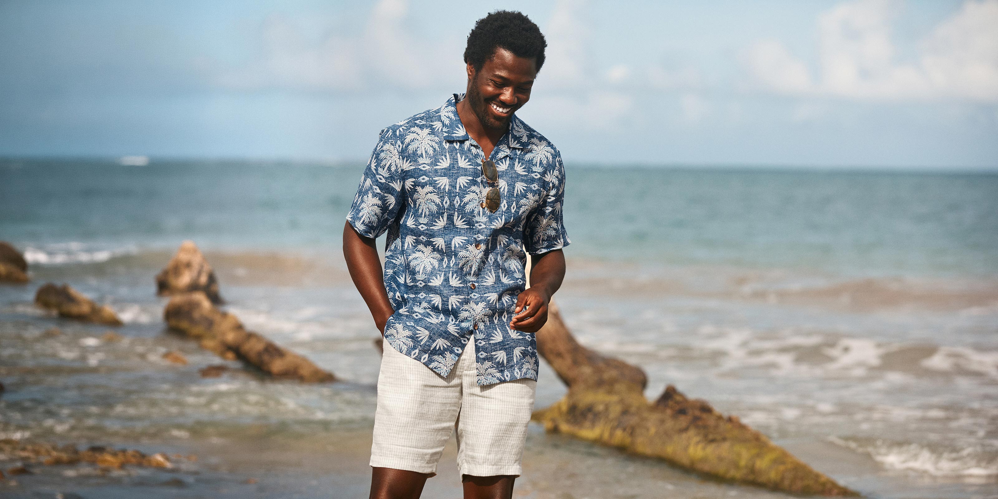Man wearing Tommy Bahama Shirt