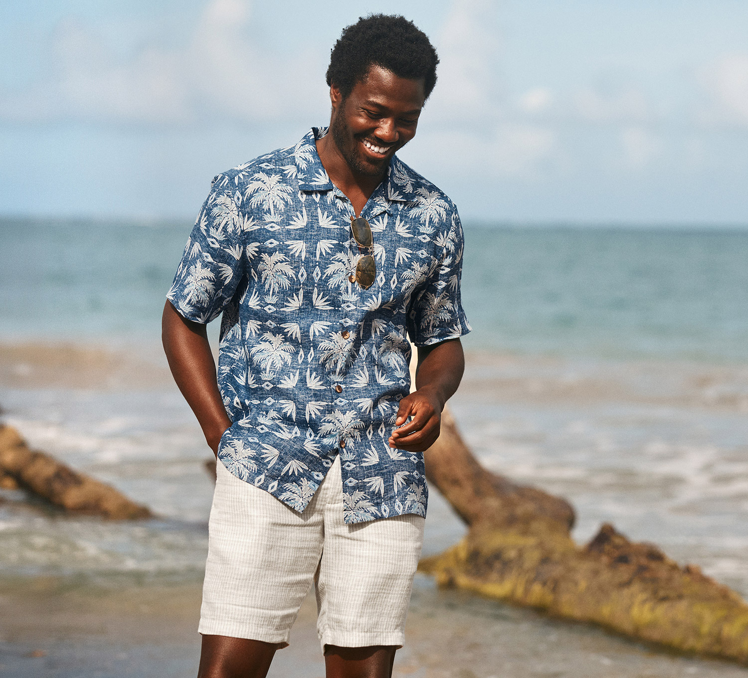 Man wearing Tommy Bahama Shirt