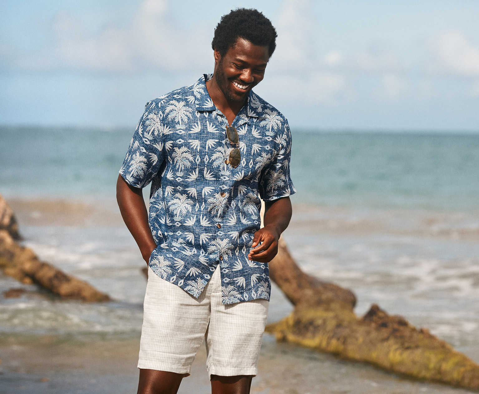 Man wearing Tommy Bahama Shirt