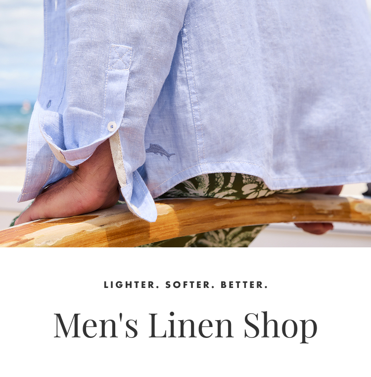 Lighter. Softer. Better. Men's Linen Shop