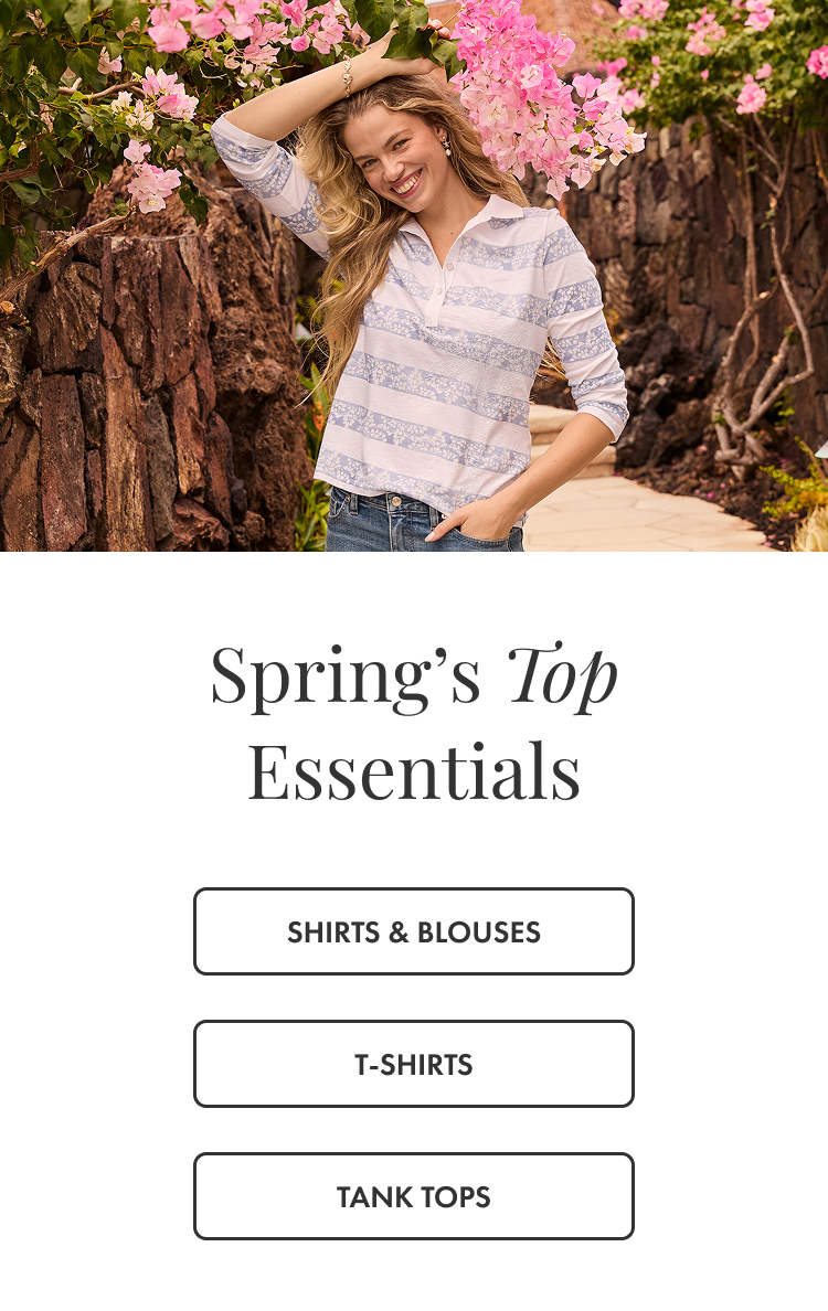 Spring's Top Essentials - Shirts & Blouses, T-Shirts & Tank Tops