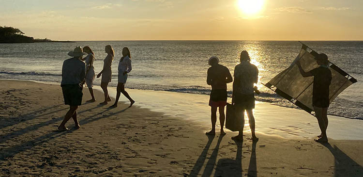 O'ahu beach with sunset
