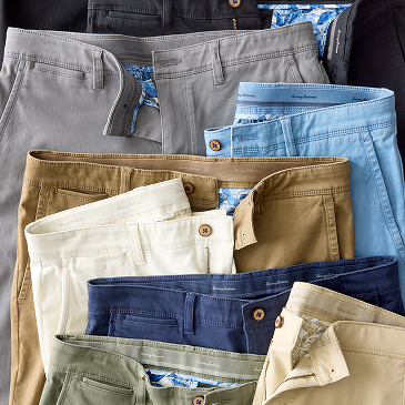 Tommy Bahama Boracay Island Chino Pants close up of waist