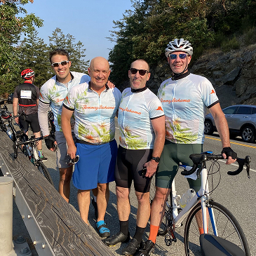 Tommy Bahama Riders Posing With Their Bikes