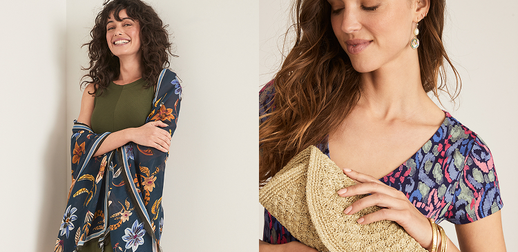 Two Women Posing In Fall Dresses