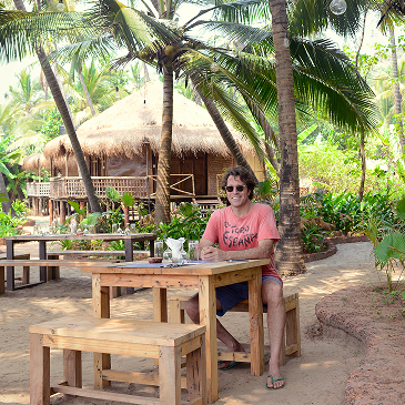 John Robshaw Sitting at a Tropical Beach