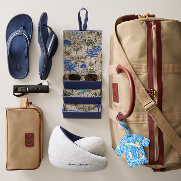 Men's packing items sprawled out