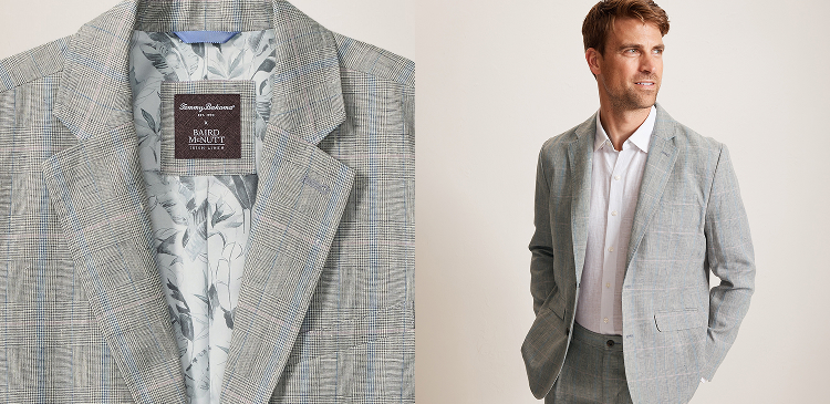 Sophisticated Woven Mens Suit Jacket