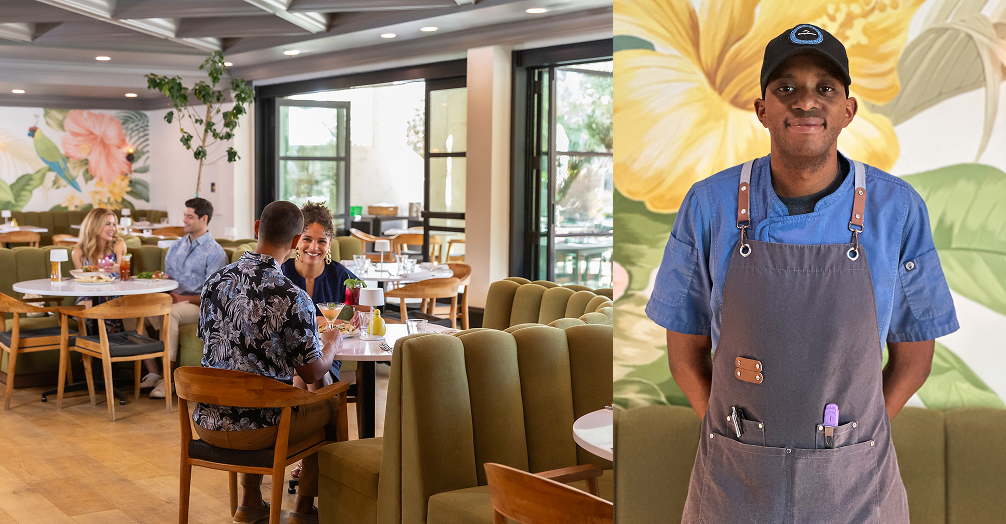Chef Colton posing at Grapefruit Basil Restaurant