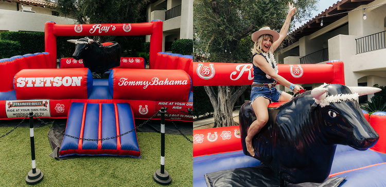 Themed bull riding machine