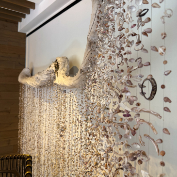 shell macrame curtain decorations