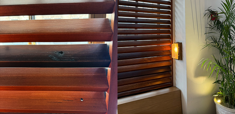 Repurposed wood panelling