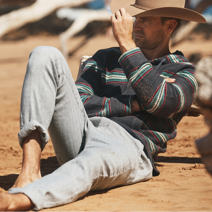 Tommy Bahama cowboy chilling on the beach
