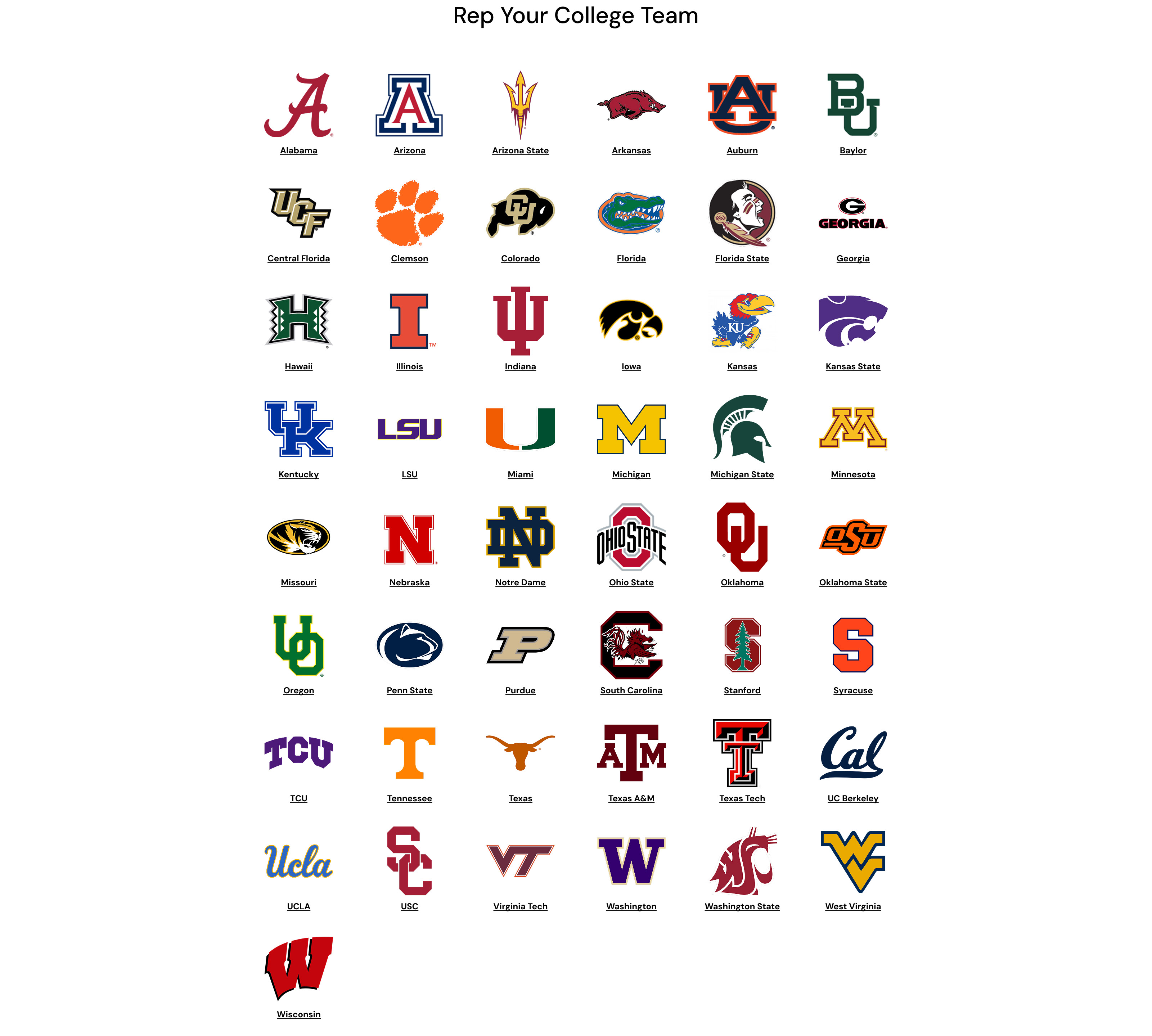 Rep your College Team