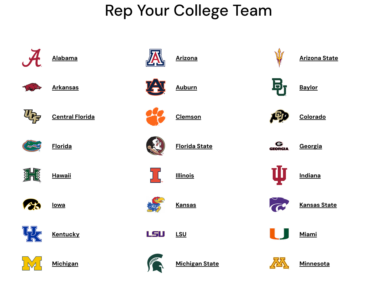 Rep your College Team: Alabama - Minnesota
