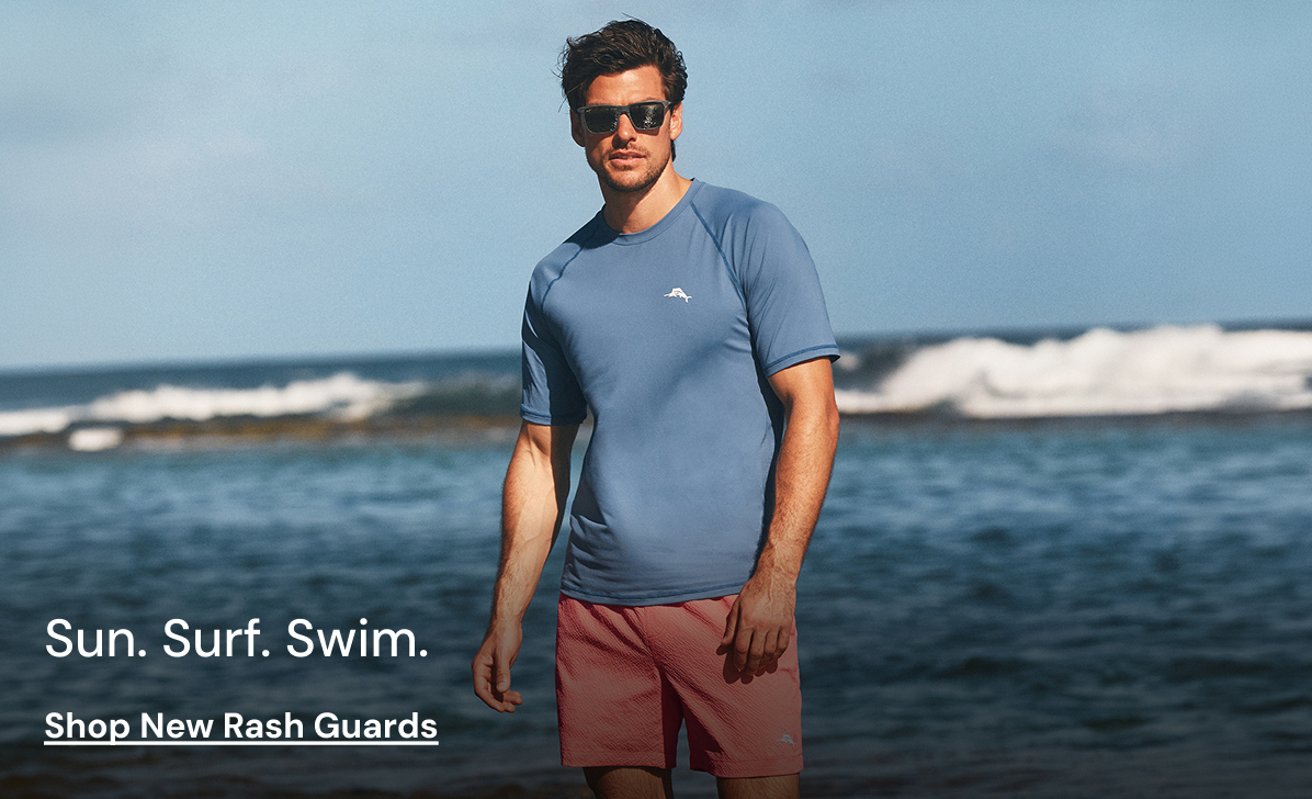 Sun. Surf. Swim. Shop New Rash Guards