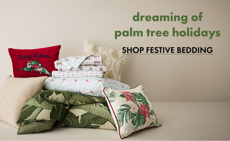 Dreaming of Palm Tree Holidays - Shop Festive Bedding
