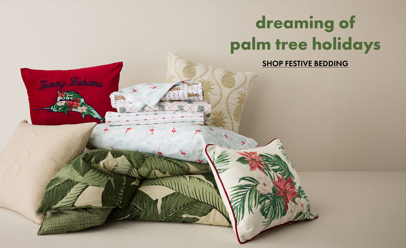 Dreaming of Palm Tree Holidays - Shop Festive Bedding