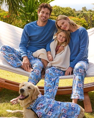 Family In Matching Pajama Set
