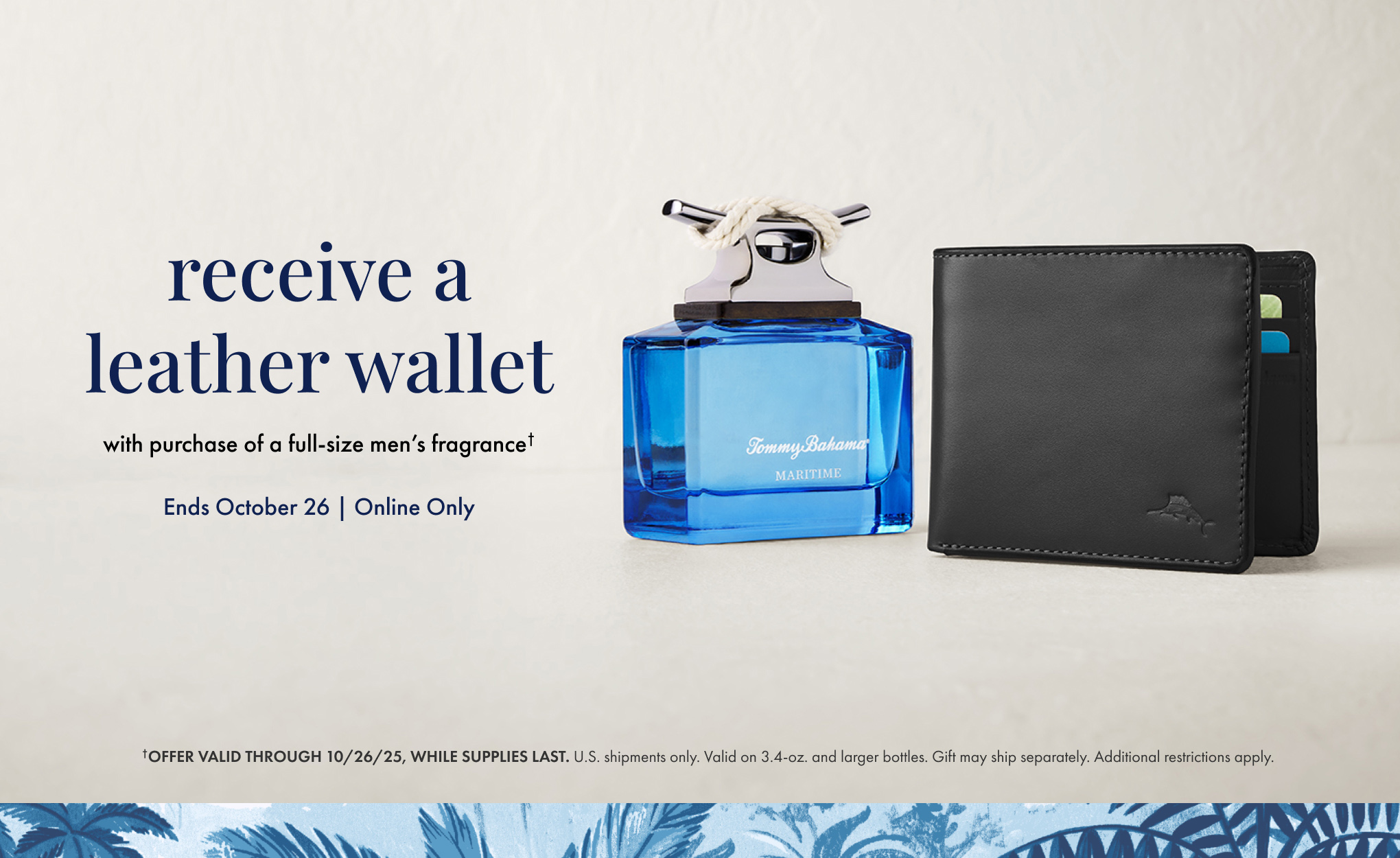 LEATHER WALLET with purchase of various size men's fragrances