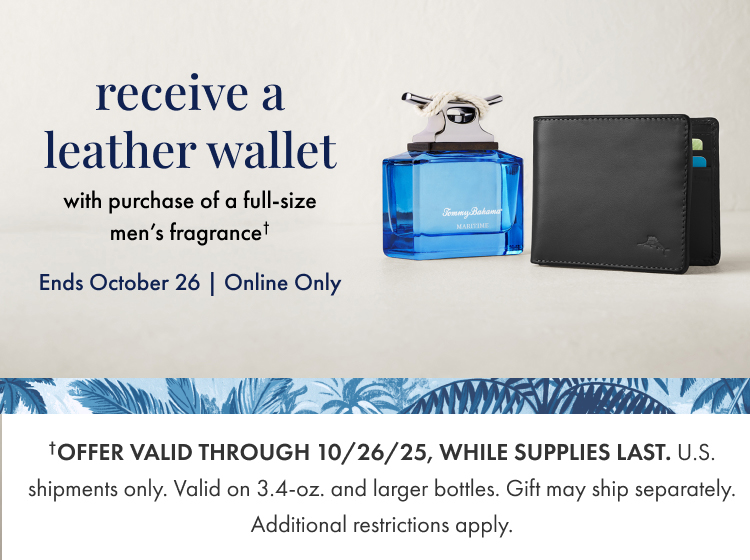 LEATHER WALLET with purchase of various size men's fragrances