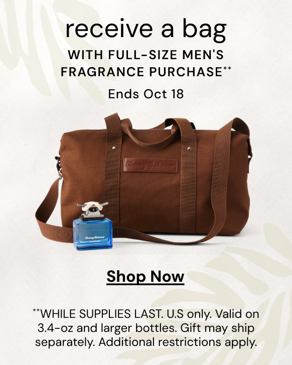 Duffel Bag with purchase of various size men's fragrances