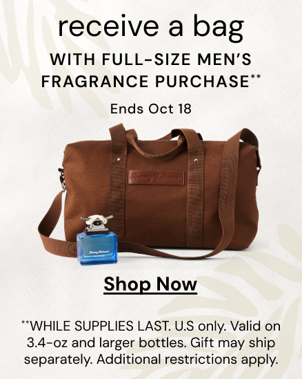 Duffel Bag with purchase of various size men's fragrances