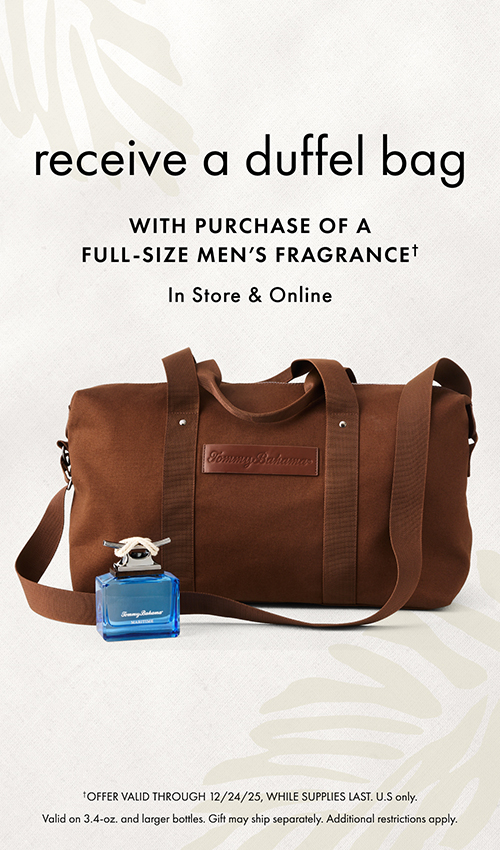 Duffel Bag with purchase of various size men's fragrances