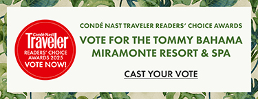 Conde Nast Traveler 2025 Reader's Choice Awards. Vote for the Tommy Bahama Miramonte Resort & Spa.