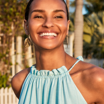 Woman smiling