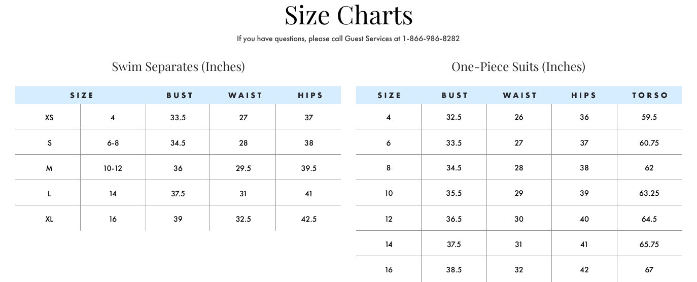 Size Charts