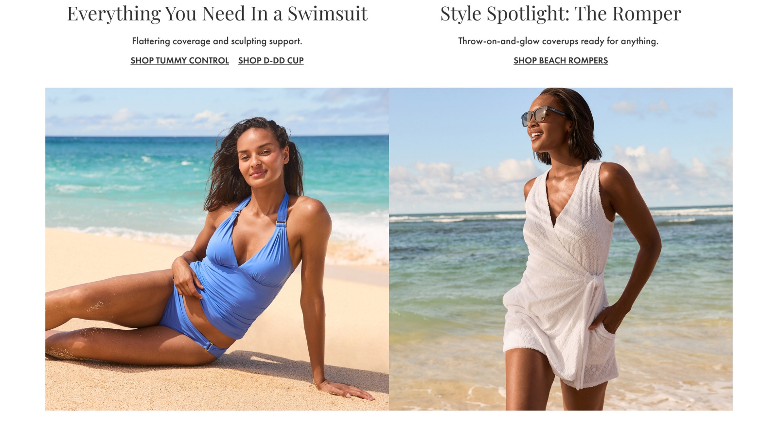 Shop Tummy Control, Shop D-DD Cup, Shop Beach Rompers